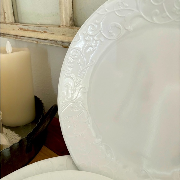 Corelle Bella Faenza White Dinner and Salad Plate Set - Picture 2 of 8